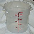 Cambro Round Food Storage Containers - Translucent 18qt.
