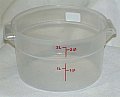 Cambro Round Food Storage Containers - Translucent 2qt.