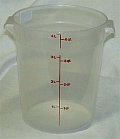 Cambro Round Food Storage Containers - Translucent 4qt.