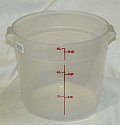 Cambro Round Food Storage Containers - Translucent 6qt.