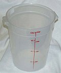 Cambro Round Food Storage Containers - Translucent 8qt.
