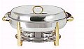 Update Gold Accented Oval Chafers - 6Qt. DC-3