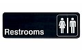 Thunder "Restrooms" Signs - 9" x 3" PLIS9303BK